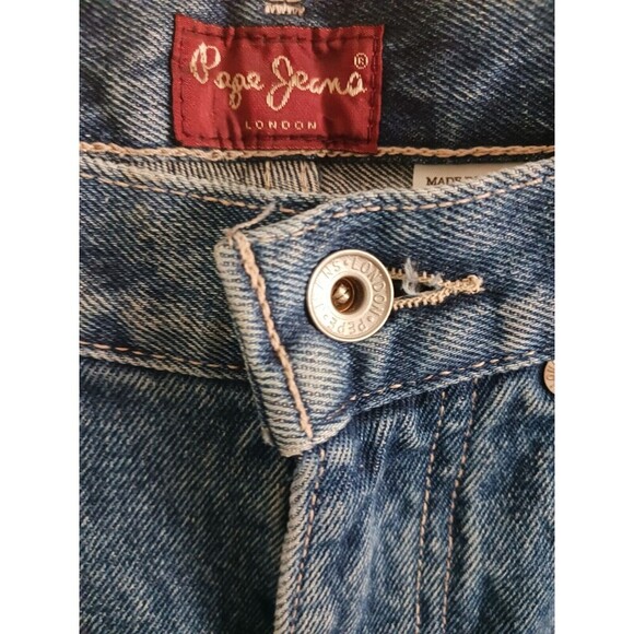 Pepe Jeans London Vintage shorts sz 28 Blue Denim Deluxe Classics Bermuda Style - Picture 5 of 13